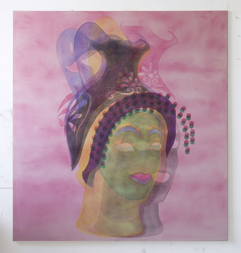 Amy Cochrane - Oinochoe in the form of a Woman - 2015 - Acrylic on Canvas - 180 x 170 cm